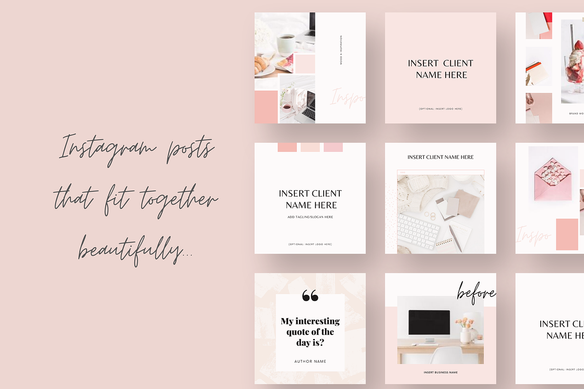 Modern Femme Social Media Templates, a Social Media Template by Marketing Your Brand (Photo 9 of 12)