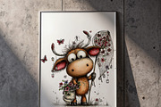 Highland Cow Birthday Animal Clipart, a Graphic by one-touch (Thumbnail 5 of 17)