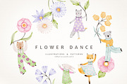 FLOWER DANCE illustrations&patterns, an Animal Illustration by erasovas (Thumbnail 1 of 11)