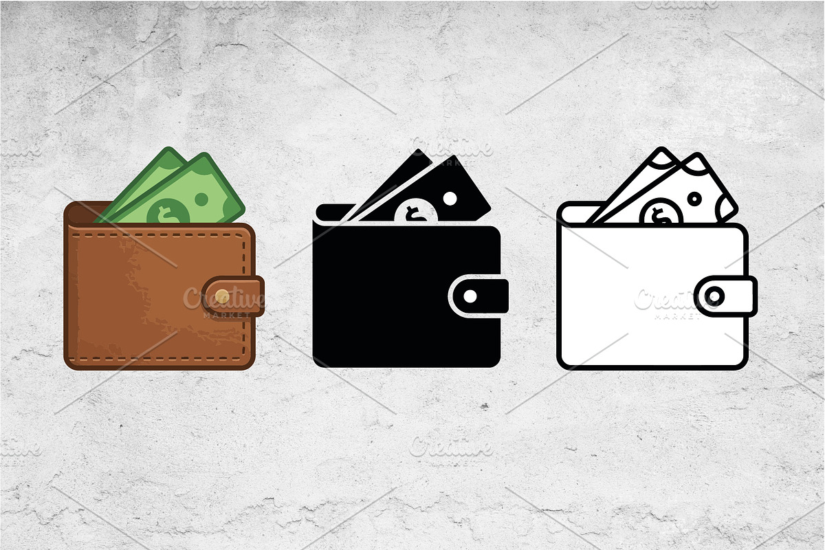 Wallet Icons Set, an Outline Icon by Artonix (Photo 2 of 2)