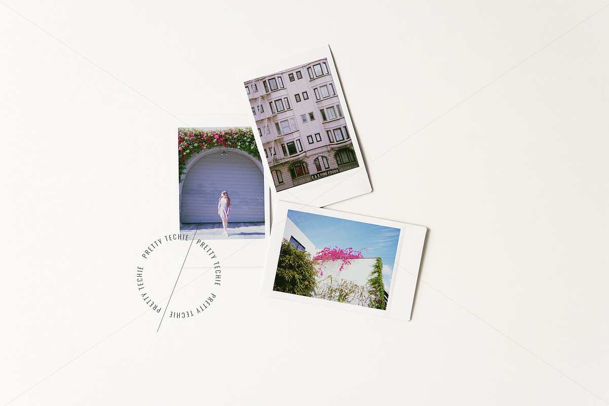 Instant Photo Pile Mockup | PSD, PNG, a Product Mockup by Pretty Techie (Photo 3 of 3)