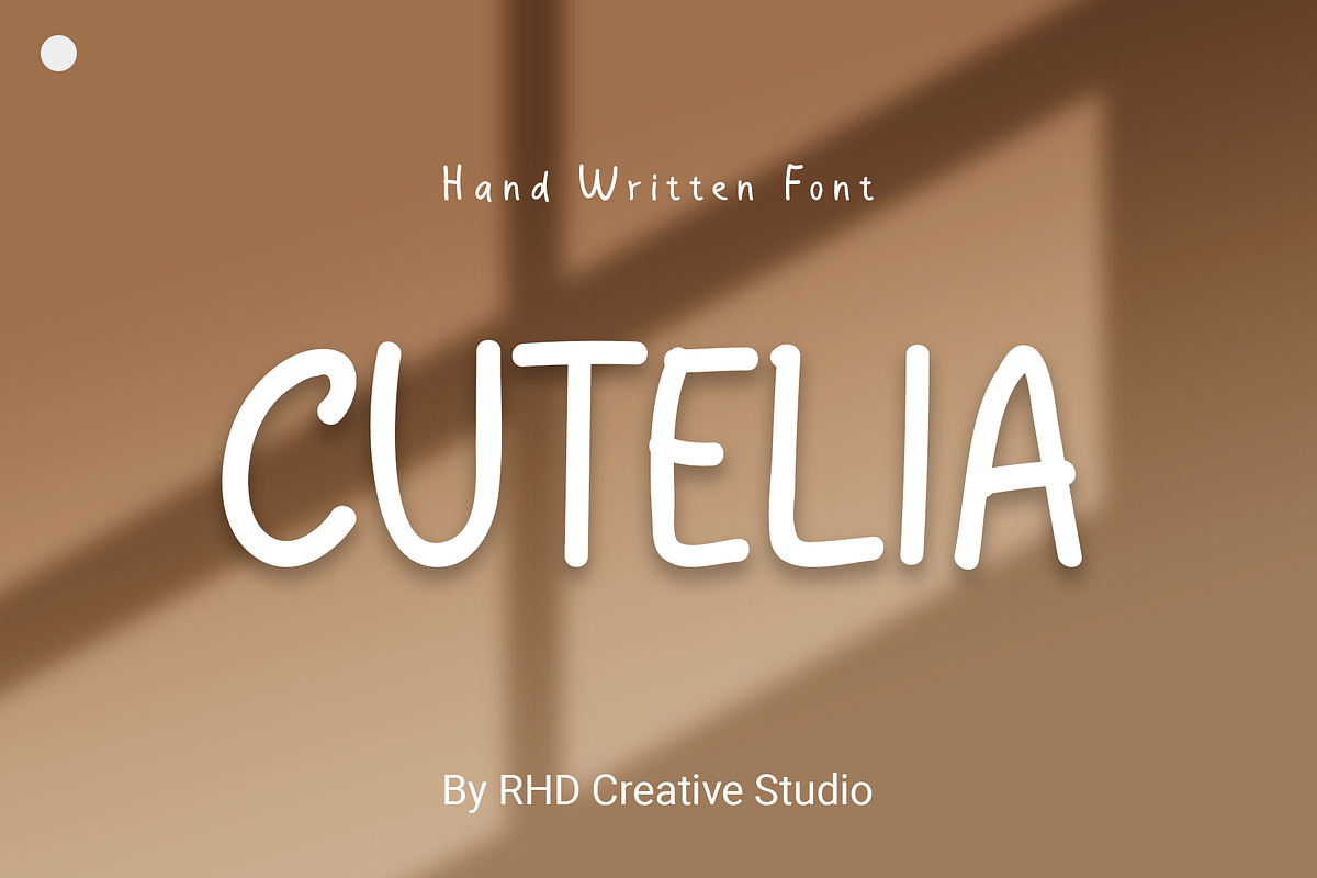 Cutelia Elegant Handmade Font, a Font by RHD Creative Studio (Photo 1 of 9)