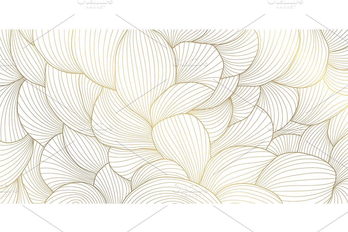 Flowers and Leaves Line Luxury Art, a Pattern Graphic by Marylia (Photo 9 of 27)