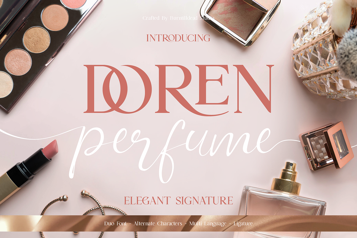 Doren Perfume, a Serif Font by Burntilldead (Photo 1 of 15)
