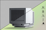 Generic CRT Monitor Mockup, a Mockup by GraphicVil (Thumbnail 11 of 23)