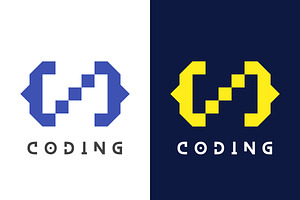 Coding Computer Logo Design Icon, a Branding & Logo Template by Morvana Crew