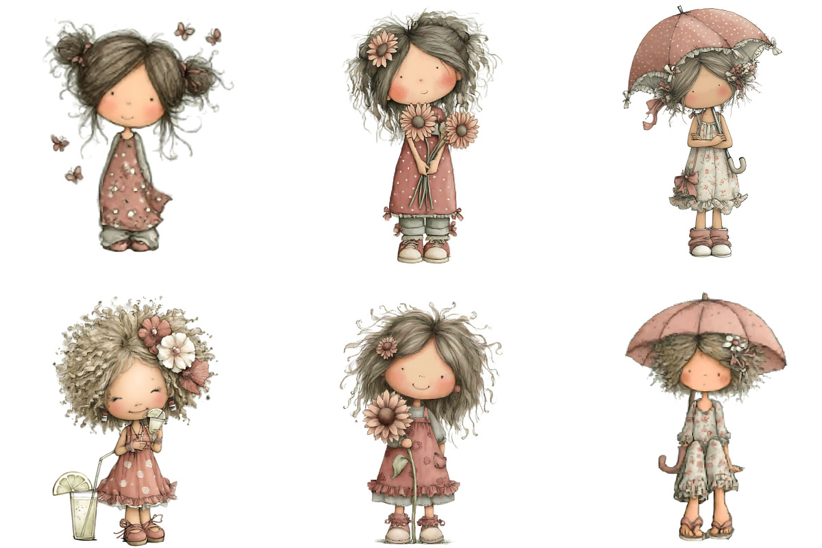 Little Summer Girl PNG Clipart, a Person Illustration by Designking (Photo 3 of 5)
