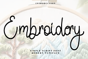 Embroidery, a Handwritten Font by InermediaSTUDIO (Thumbnail 1 of 7)