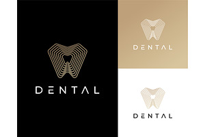 Abstract Dental Luxury Line Logo, a Branding & Logo Template by ika trisiana