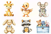Vintage Knitted Plush Baby Animals, an Illustration by CreationArt (Thumbnail 5 of 9)