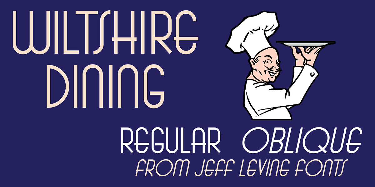 Wiltshire Dining JNL, a Sans Serif Font by Jeff Levine Fonts (Photo 1 of 5)