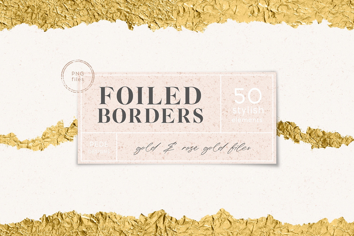 Foiled Borders, a Texture Illustration by PeDe Designs (Photo 1 of 6)