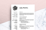 Resume Template (MS Word) | Julia, a Resume Template by Priiiiiiiiiiiiiint ! (Thumbnail 1 of 2)