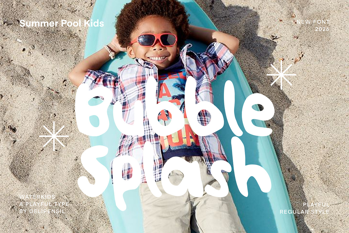 Waterkids - Water Kids style type, a Handwritten Font by delipensil (Photo 3 of 9)