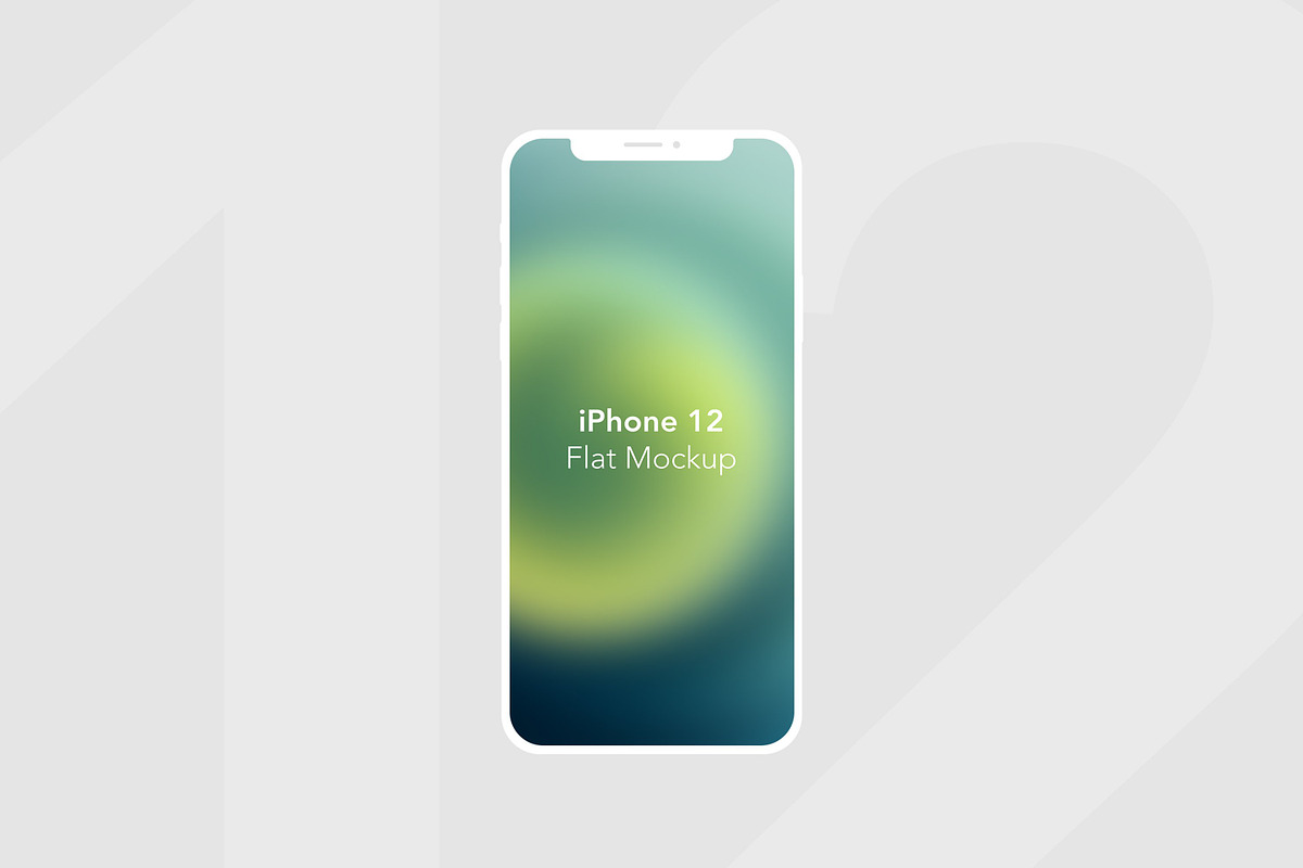 iPhone 12 Flat Mockup, an iPhone Mockup by Big Zone Studio (Photo 3 of 4)