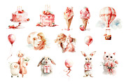 Watercolor Baby Girl Clipart, an Object Graphic by Alena Kurian (Thumbnail 4 of 4)
