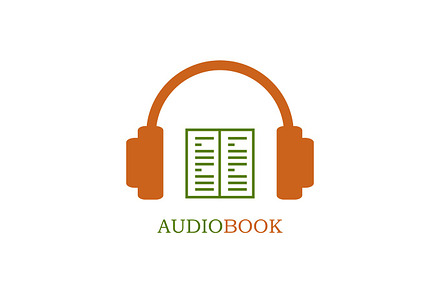 Green and orange audiobook icon