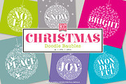 Christmas Doodle Baubles, a Decorative Illustration by Katy Clemmans (Thumbnail 2 of 5)