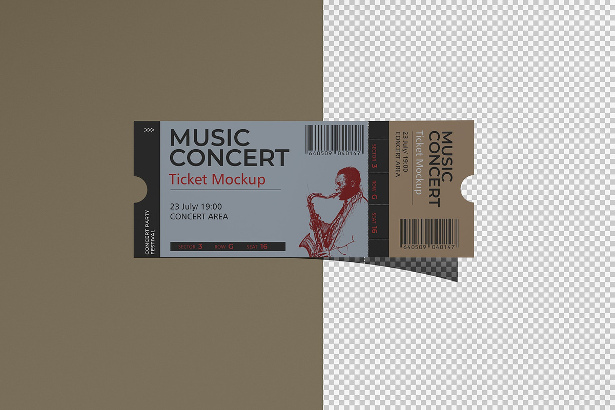 Ticket Mockup, an Advertising Mockup by Tahtagraphic (Photo 5 of 6)