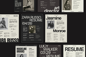 10 Resume bundle Canva Template, a Presentation Template by Amaré Creative
