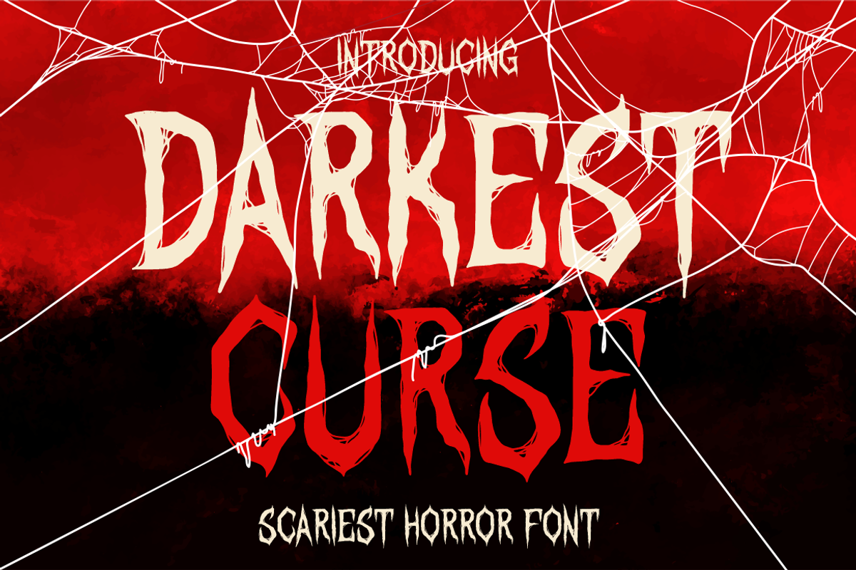 Darkest Curse - Scary Horror Font, a Font by PutraCetol Studio (Photo 1 of 5)