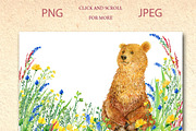 Forest animals .watercolor, an Animal Illustration by MitrushovaArt (Thumbnail 3 of 7)