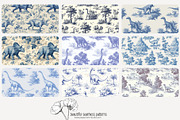 70 dinosaur toile seamless pattern, a Pattern Graphic by Poppy Lane Studio (Thumbnail 3 of 10)