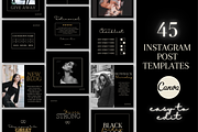 Luxe Dark Minimal Instagram Template, a Social Media Template by Faytemplates (Thumbnail 2 of 10)