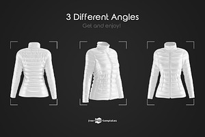 Women's Down Jacket Mockup Set