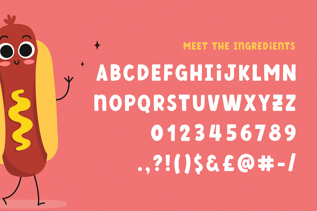Fries and Shakes Font, a Font by Lollipop Hand Drawn (Photo 7 of 8)