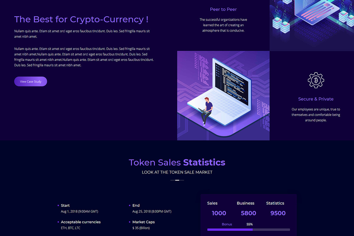 Cryptoken - Cryptocurrency WP Theme, a WordPress Template by ThemesRain