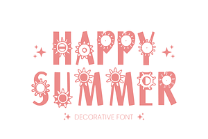 Happy Summer - Summer Font Types, a Font by KiddoGlyphs Studio