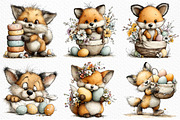Whimsical Funny Easter Fox Clipart, an Illustration by Craft Nest (Thumbnail 5 of 11)