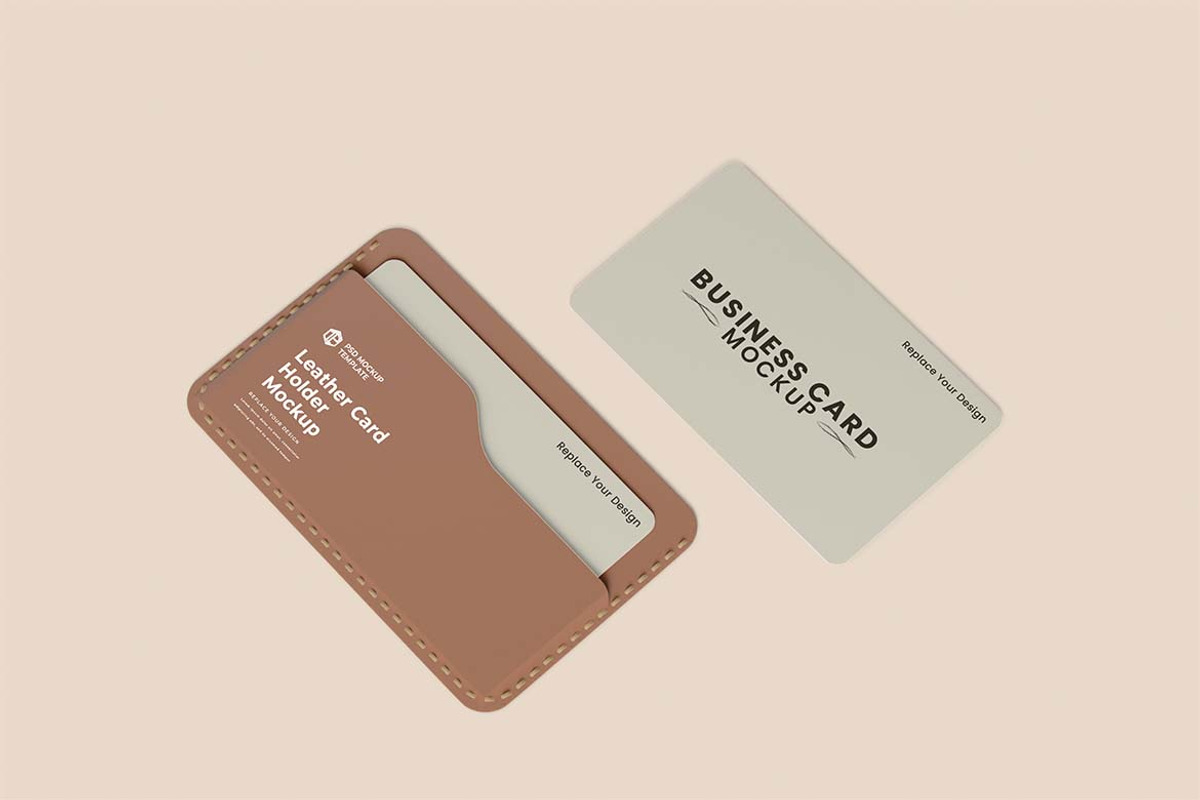 Leather Card Holder Mockup, an Advertising Mockup by tiyasprabawa (Photo 4 of 5)
