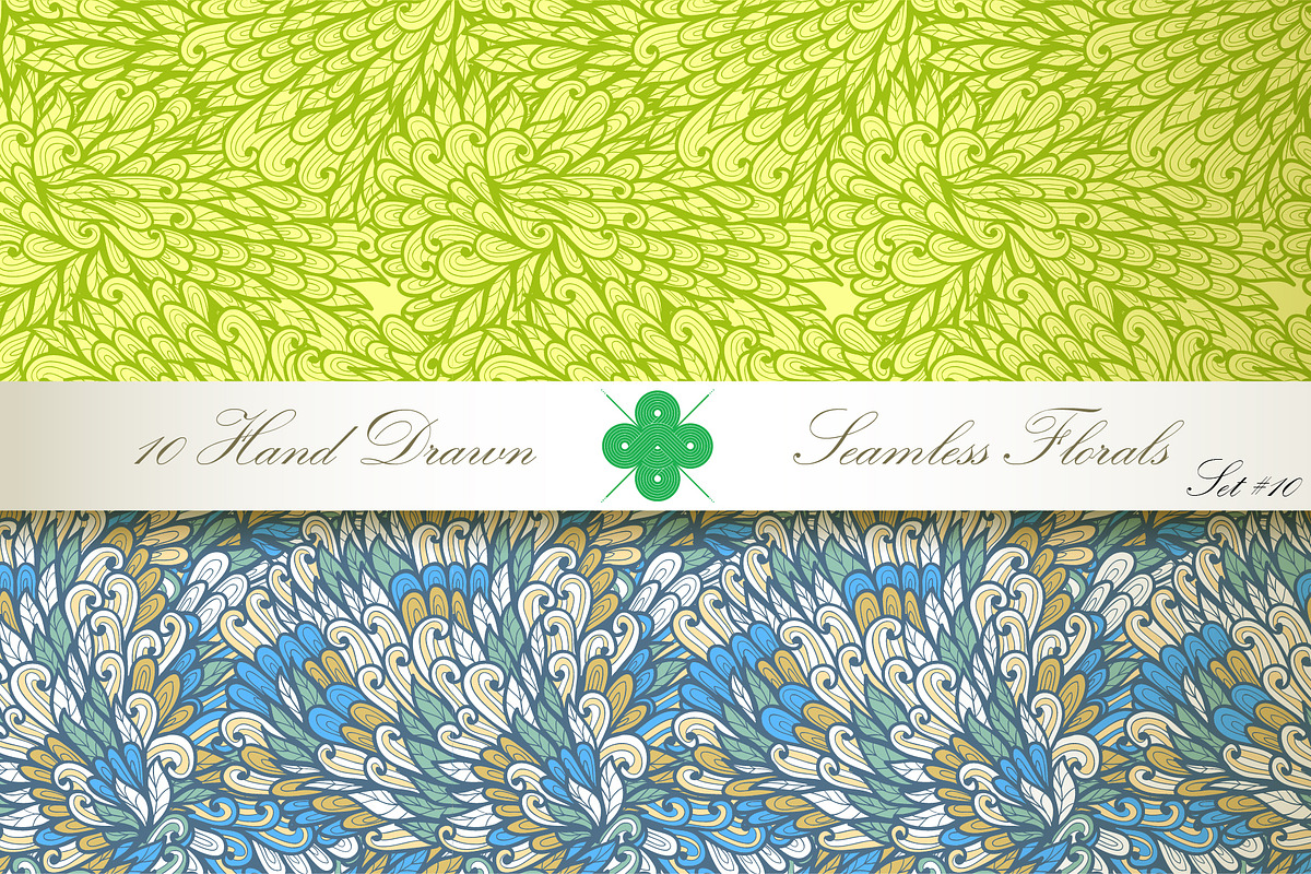 10 Ornate Seamless Florals. Set #10, a Pattern Graphic by Patternalized (Photo 4 of 4)