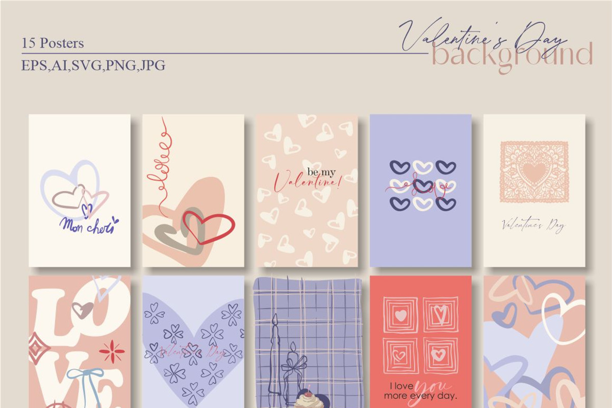 Valentine's Day - background, a Background Graphic by Collection by VY (Photo 3 of 9)