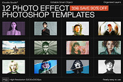 12 Photo Effect Templates, a Layer Style Add-On by iDoodle Studio (Thumbnail 1 of 6)