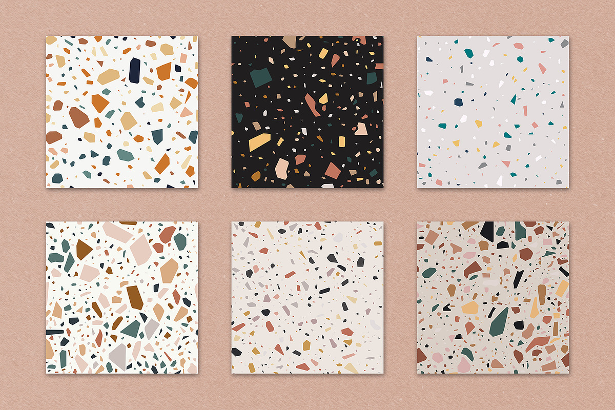 Terrazzo Seamless Patterns Vol. 004, a Pattern Graphic by Megs Lang