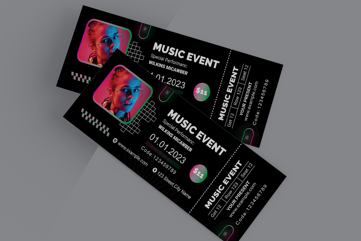 Event Ticket Design Template