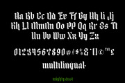 mighty dust - blackletter font, a Blackletter Font by madeDeduk (Thumbnail 3 of 6)