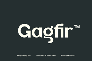 Gagfir - Modern Branding Font, a Sans Serif Font by QR Design Studio