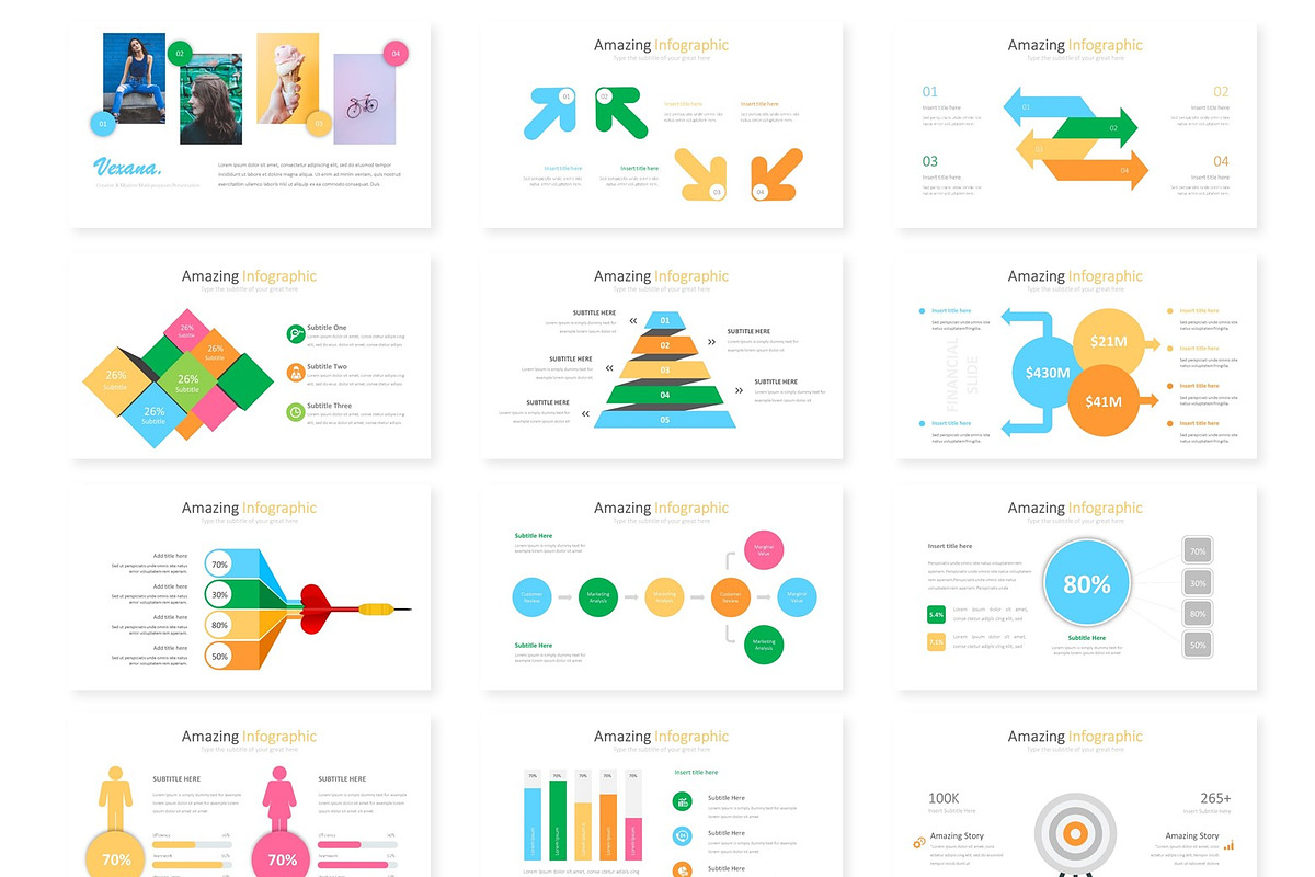 Vexana - Powerpoint Template, a Presentation Template by AQR Studio