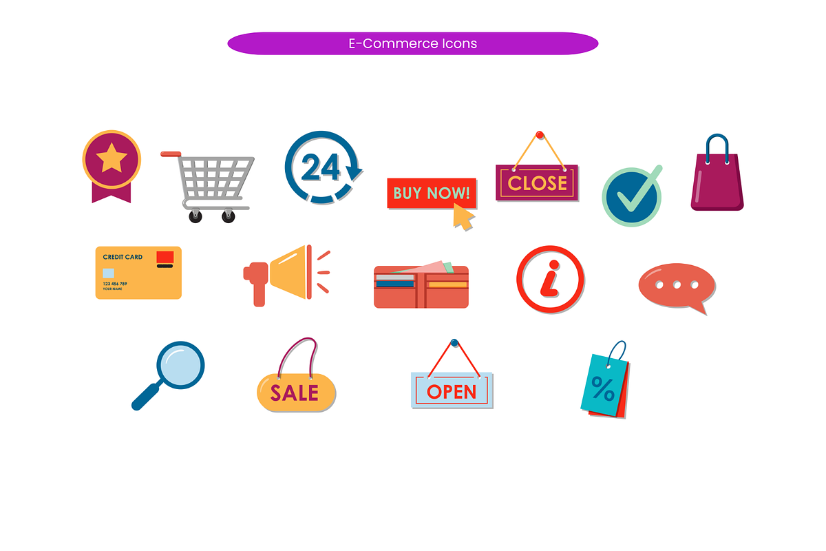 E-Commerce Icons, a Finance Illustration by Creathub Studio (Photo 2 of 3)