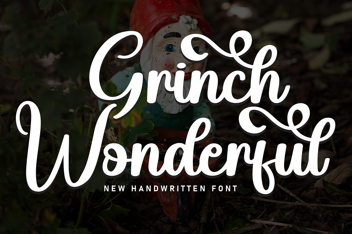 Grinch Wonderful | Script Font, a Handwritten Font by Scratchones (Photo 1 of 9)