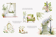 cottagecore graphics chateau decor, a Decorative Illustration by Patishop Art (Thumbnail 5 of 10)