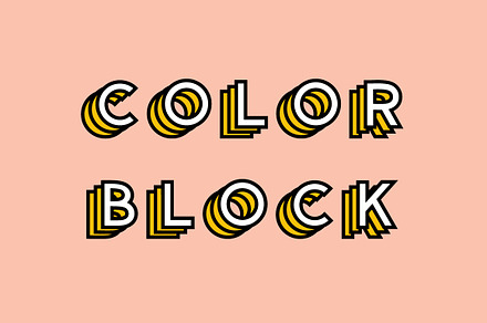 Color Block - Colored Font