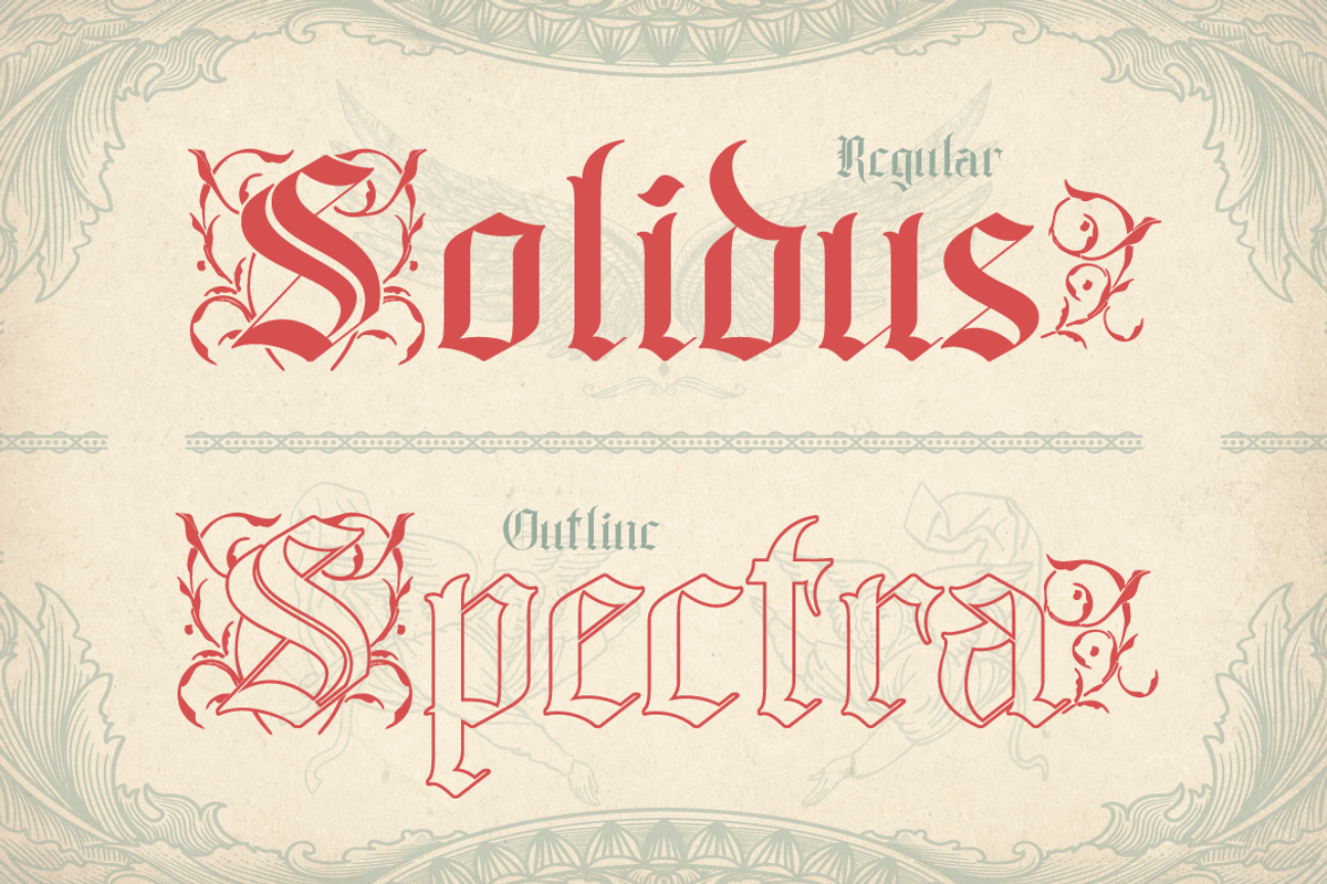 Aghony, a Blackletter Font by Burntilldead (Photo 3 of 12)