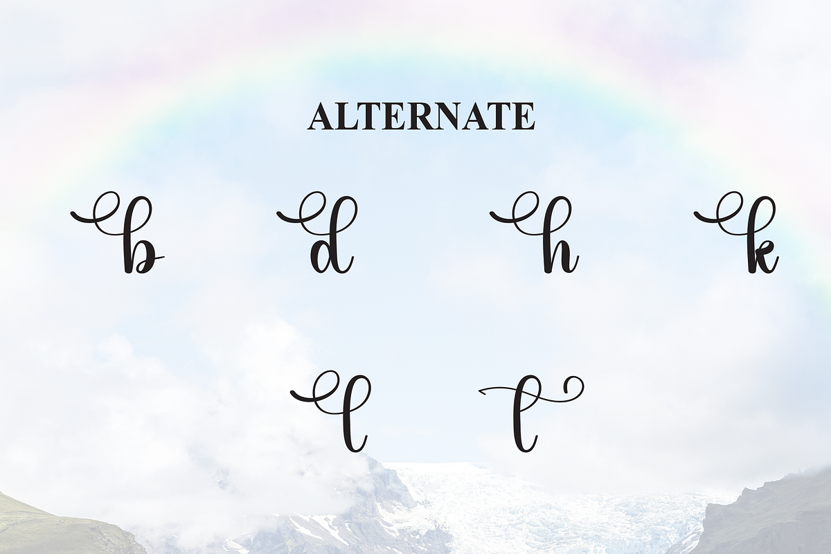 Winter Rainbow | Script Font, a Handwritten Font by Scratchones (Photo 8 of 9)
