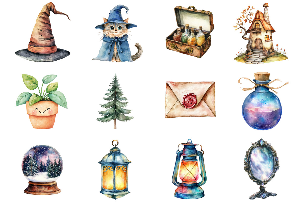 Enchanted Little Wizards Clipart, an Illustration by Design Market (Photo 3 of 3)