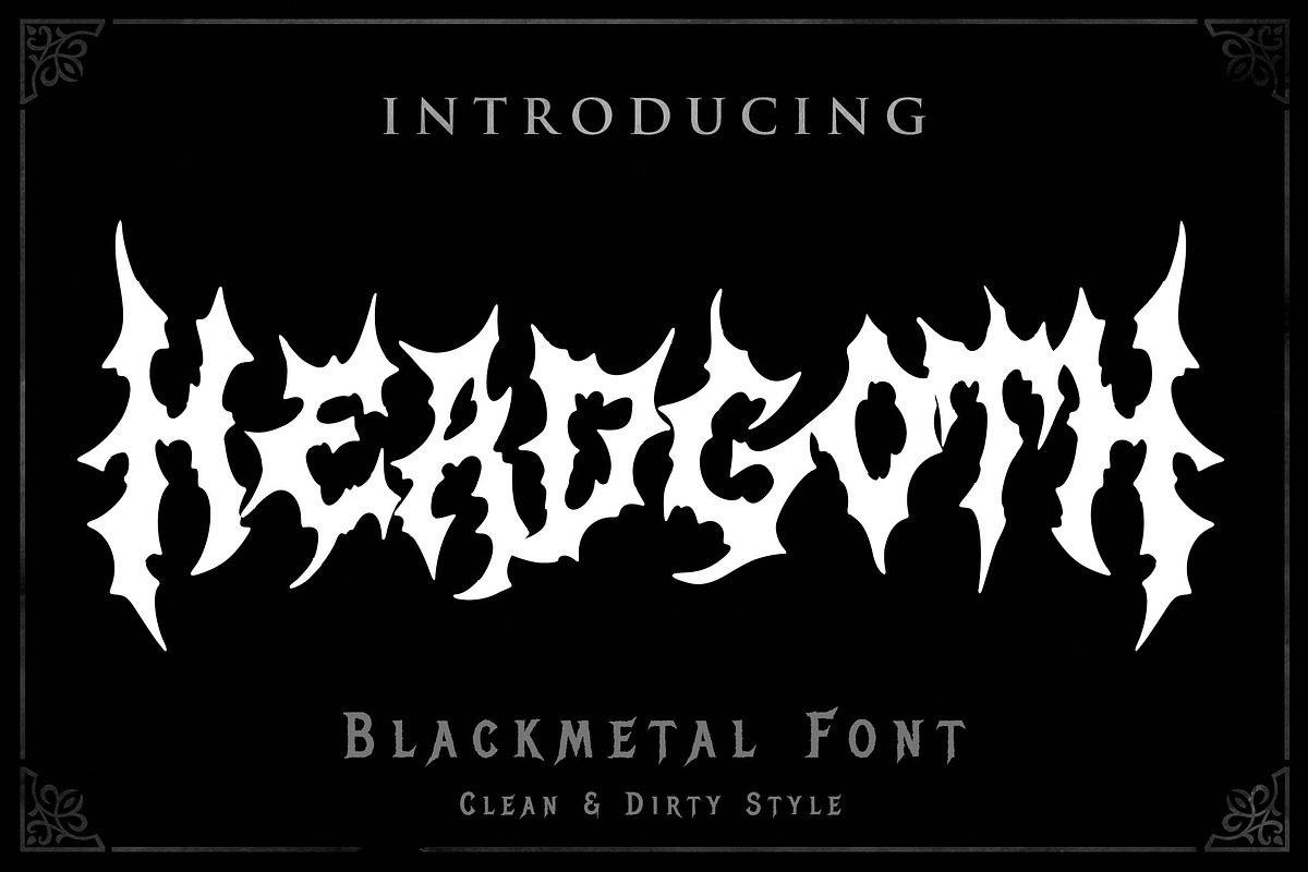 Headgoth Black Metal Font, a Blackletter Font by Blackmetalfont (Photo 1 of 5)